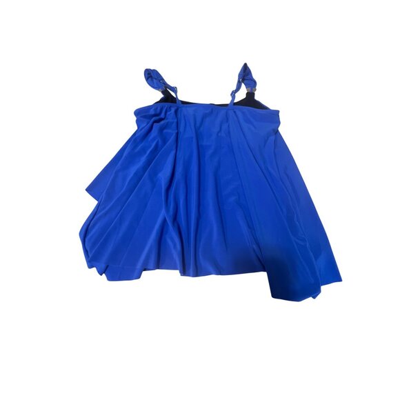 Miraclesuit Womens Blue Layered Tankini Swim Top With Adjustable Straps 8 NWT - Picture 3 of 5